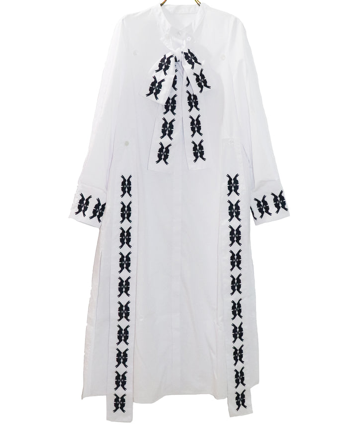 lucky charm motif ribbon dress