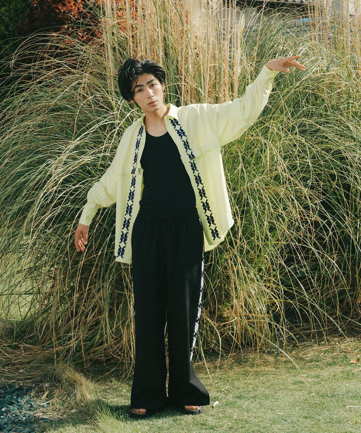 lucky charm motif Jersey line pants