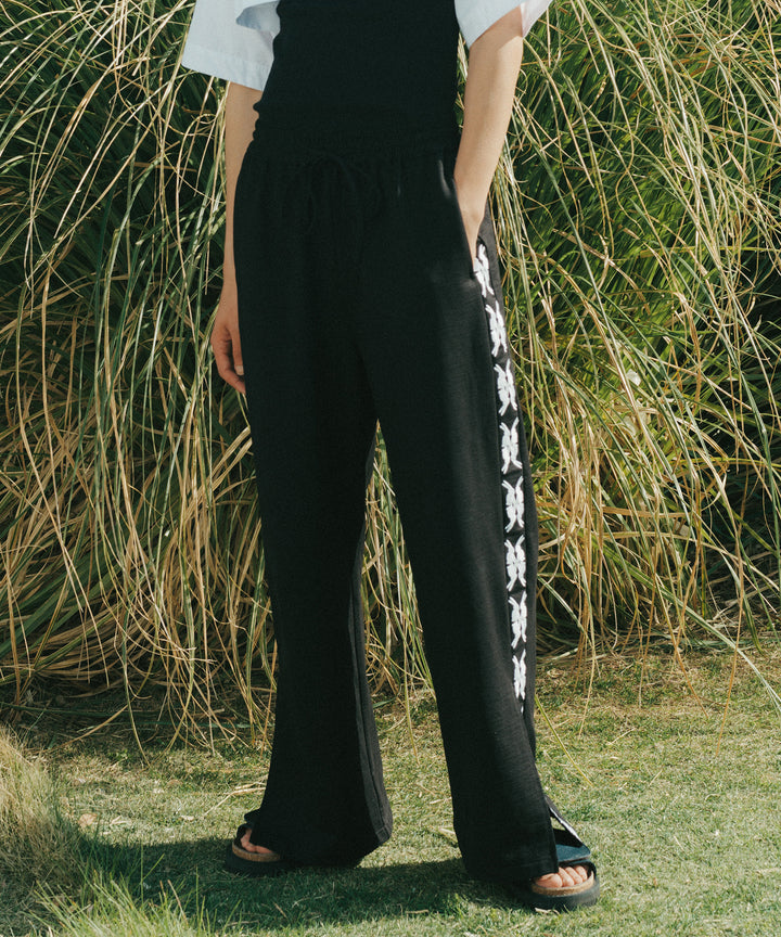 lucky charm motif Jersey line pants