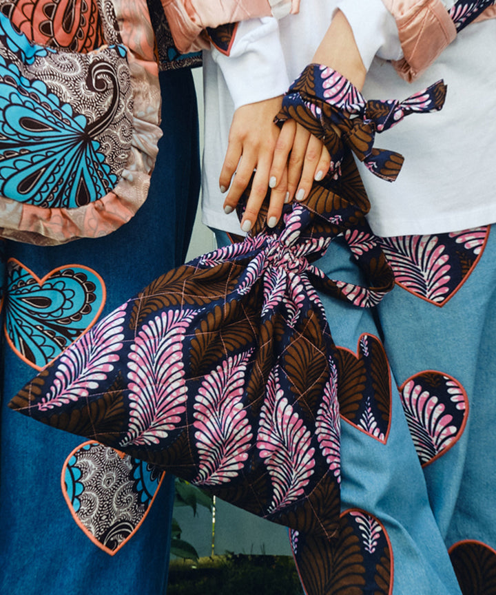 Africa Quilt Drawstring Bag