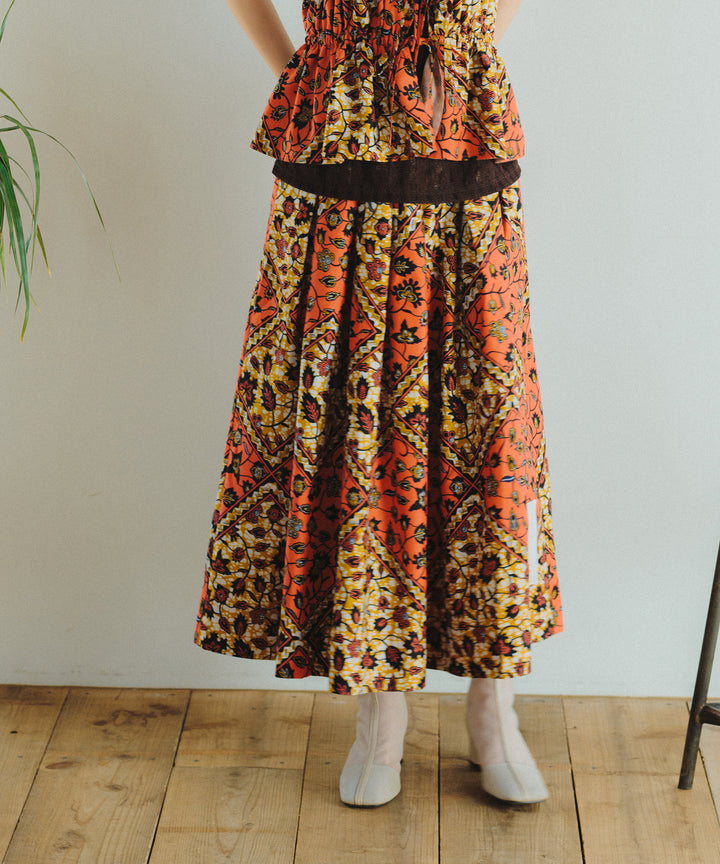 Africa Tuck Flare Skirt