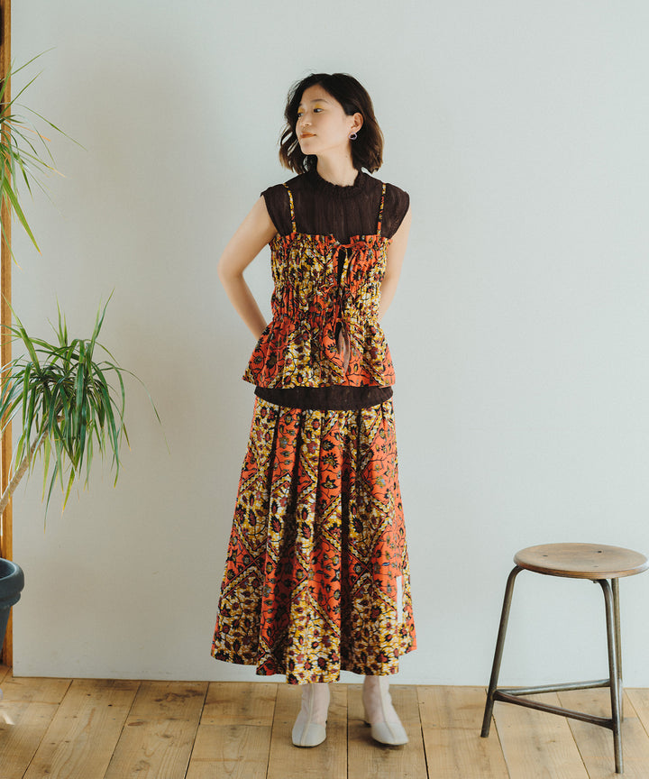 Africa Tuck Flare Skirt