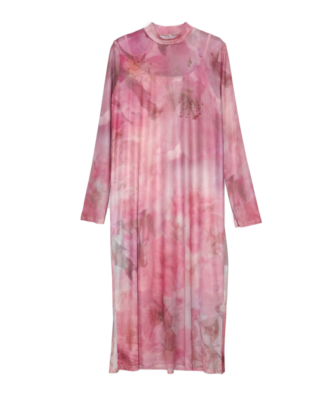 sheer flower print dress