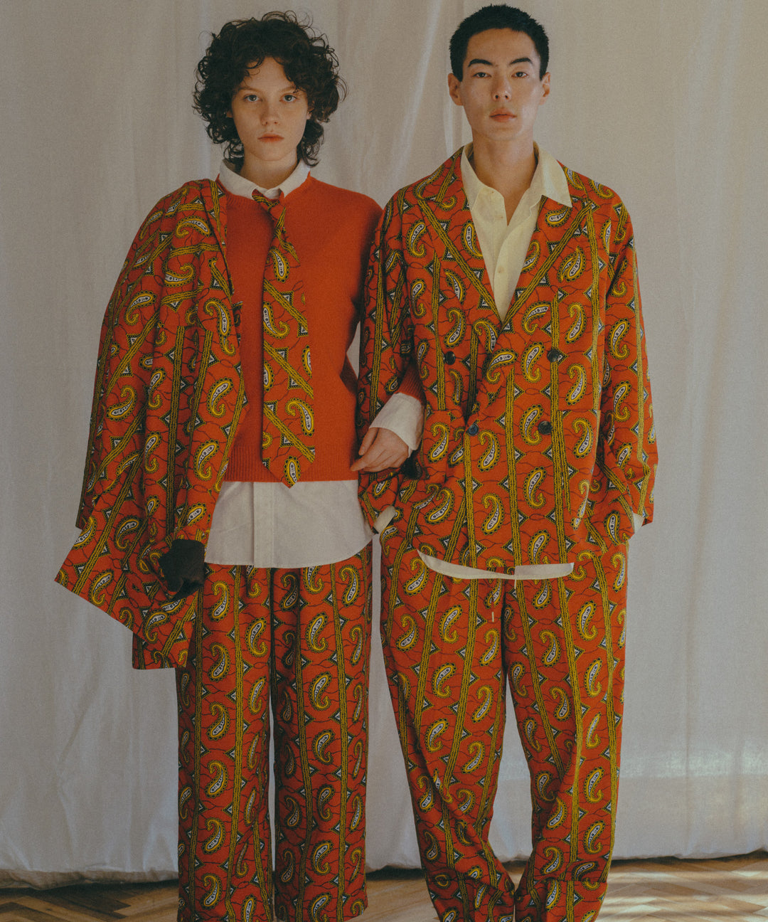 AFRICA PEAKED LAPEL DOUBLE JACKET