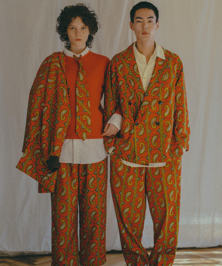 AFRICA PEAKED LAPEL DOUBLE JACKET