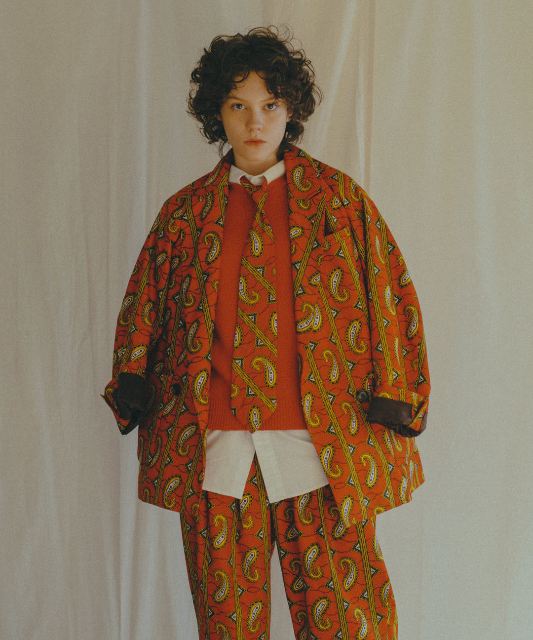 AFRICA PEAKED LAPEL DOUBLE JACKET