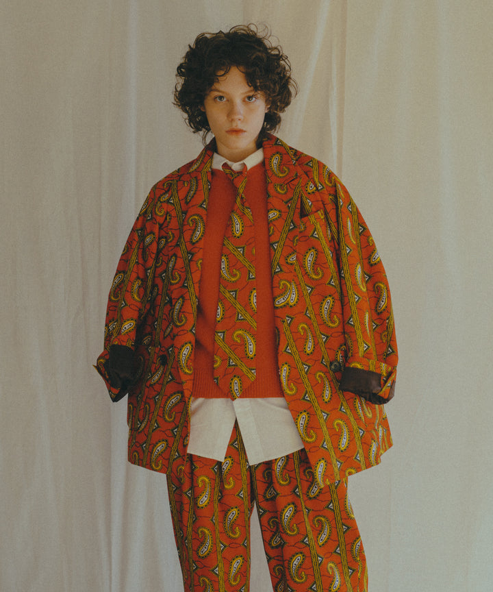 AFRICA PEAKED LAPEL DOUBLE JACKET