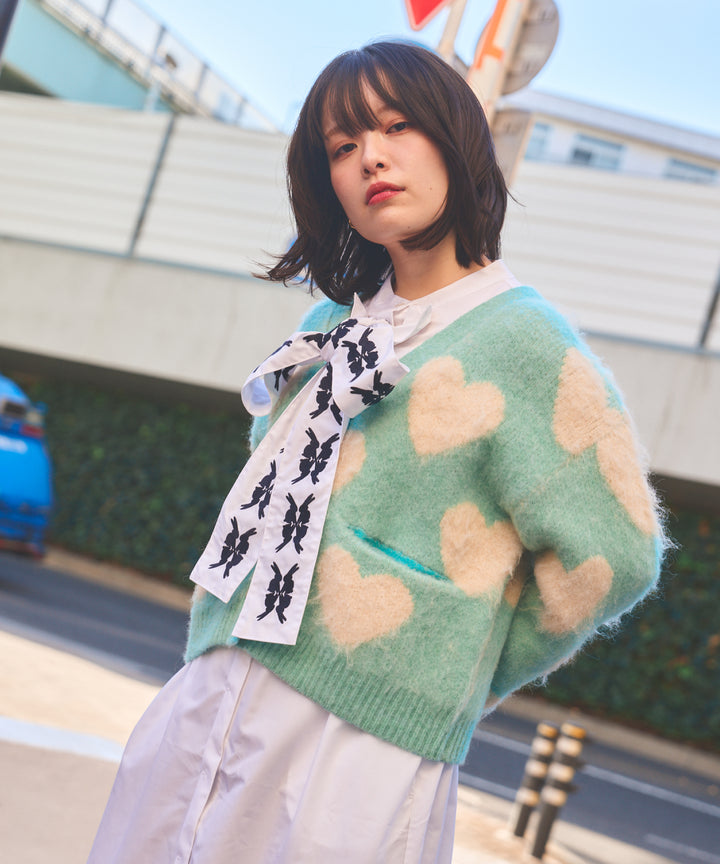LOVE BOMB BRUSHED KINT CARDIGAN