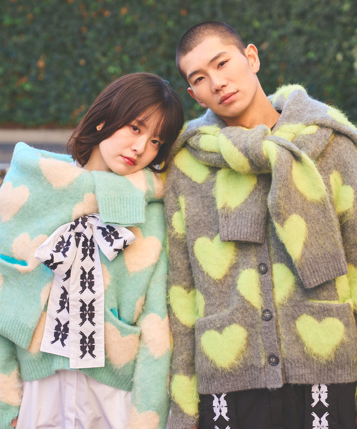 LOVE BOMB BRUSHED KINT CARDIGAN