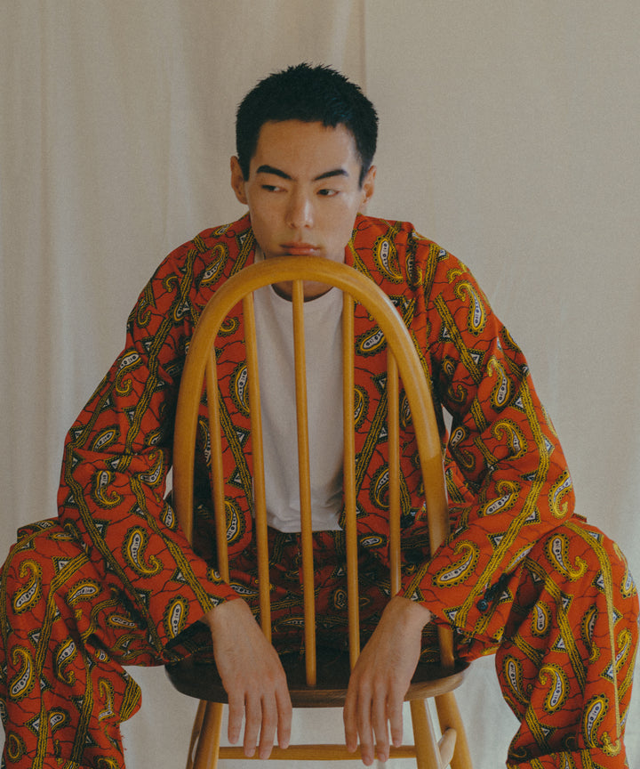 AFRICA PEAKED LAPEL DOUBLE JACKET