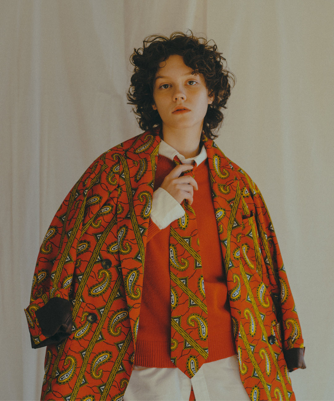 AFRICA PEAKED LAPEL DOUBLE JACKET