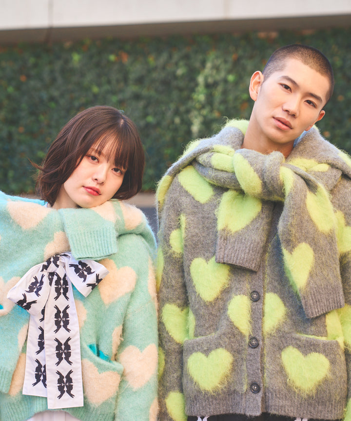 LOVE BOMB BRUSHED KINT CARDIGAN