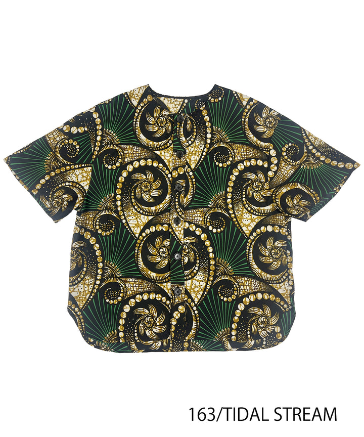 Africa collarless half sleeve shirt - LONG
