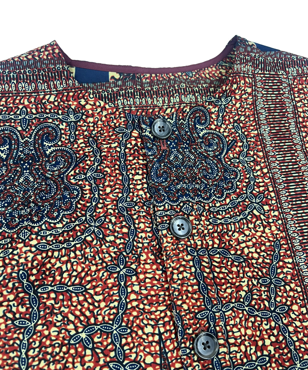 Africa collarless half sleeve shirt - LONG