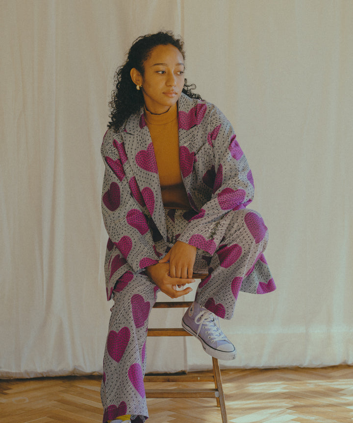 AFRICA PEAKED LAPEL DOUBLE JACKET(129/LOVE BOMB)