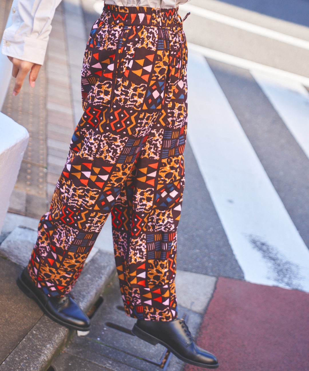 AFRICA ROLLUP PANTS/AFRICAN PATCHWORK(BROWN)