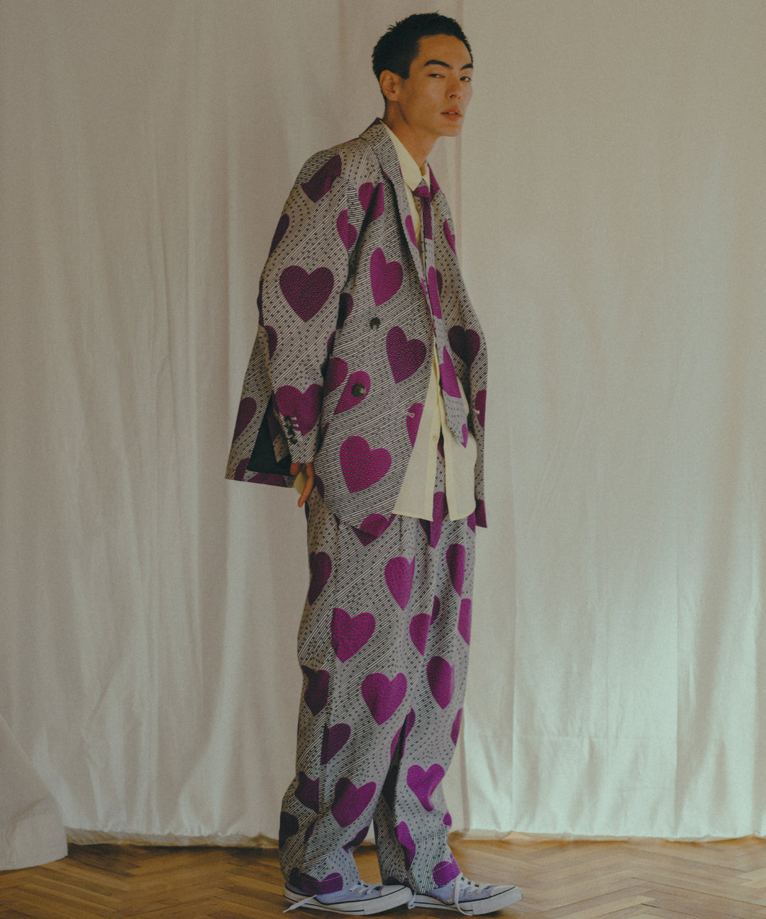 AFRICA PEAKED LAPEL DOUBLE JACKET(129/LOVE BOMB)