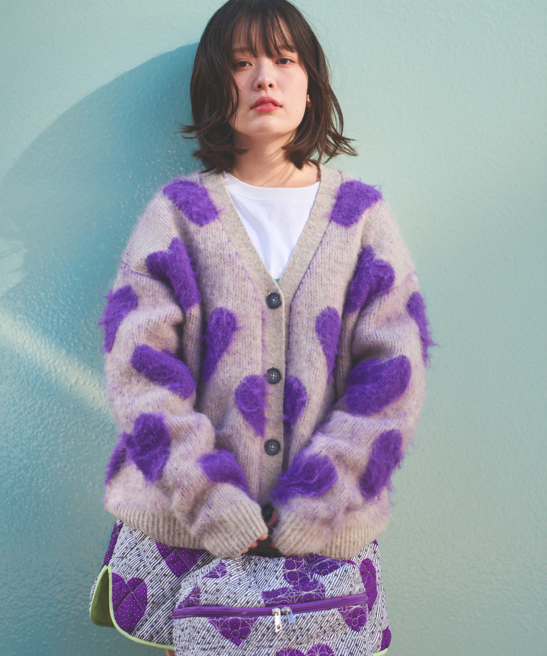 LOVE BOMB BRUSHED KINT CARDIGAN