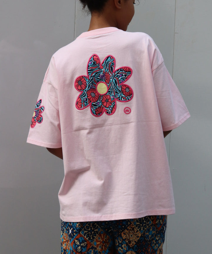 flower patch embroidery T-shirt