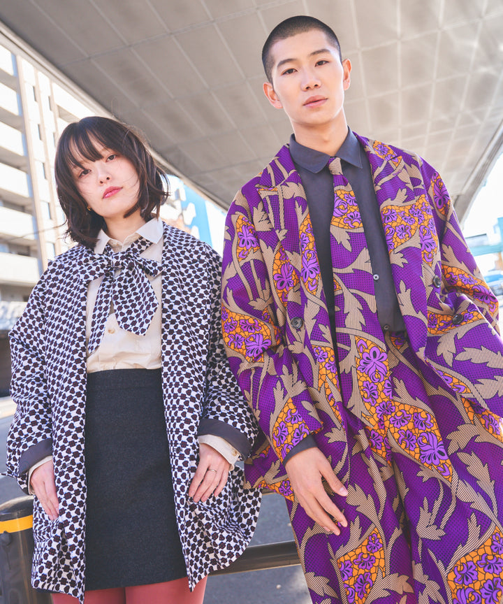 AFRICA PEAKED LAPEL DOUBLE JACKET