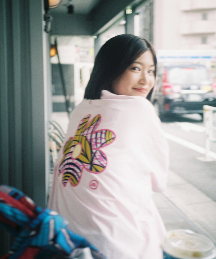 flower patch embroidery T-shirt