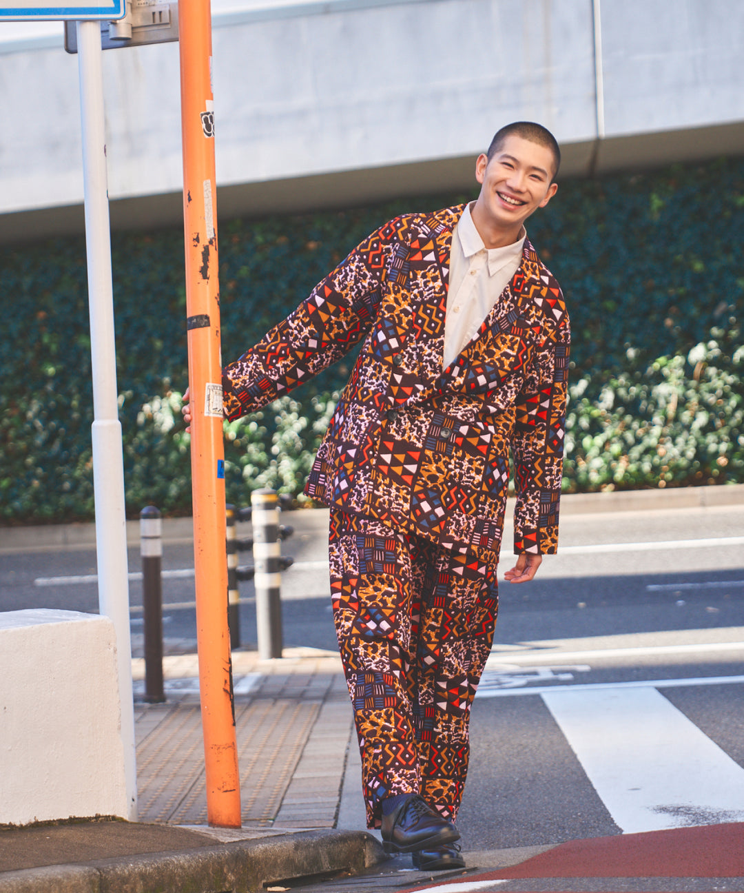 AFRICA ROLLUP PANTS/AFRICAN PATCHWORK(BROWN)