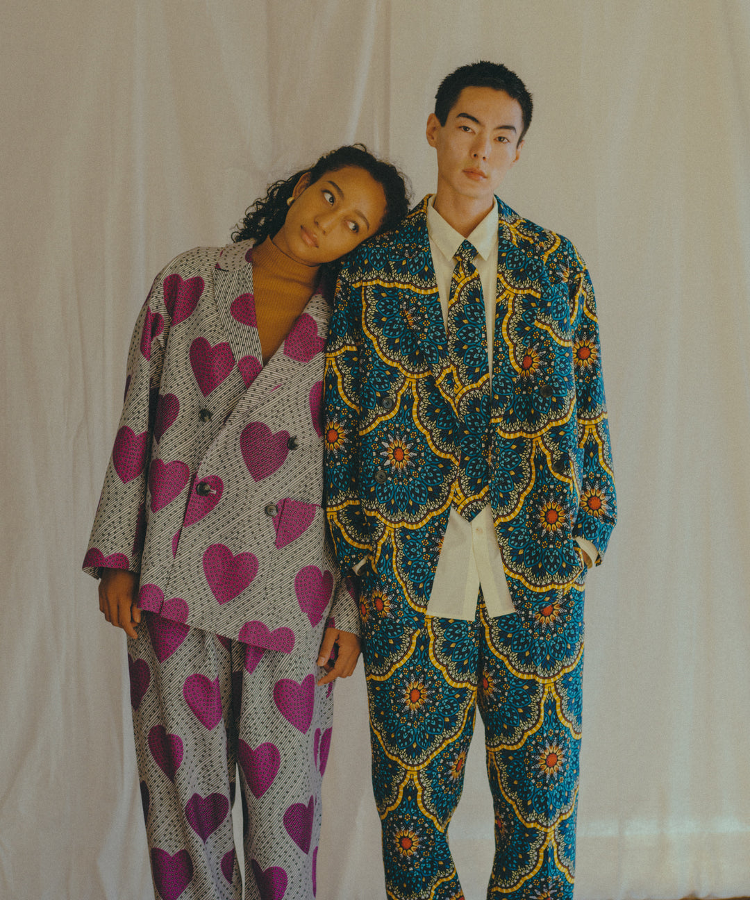 AFRICA PEAKED LAPEL DOUBLE JACKET(129/LOVE BOMB)