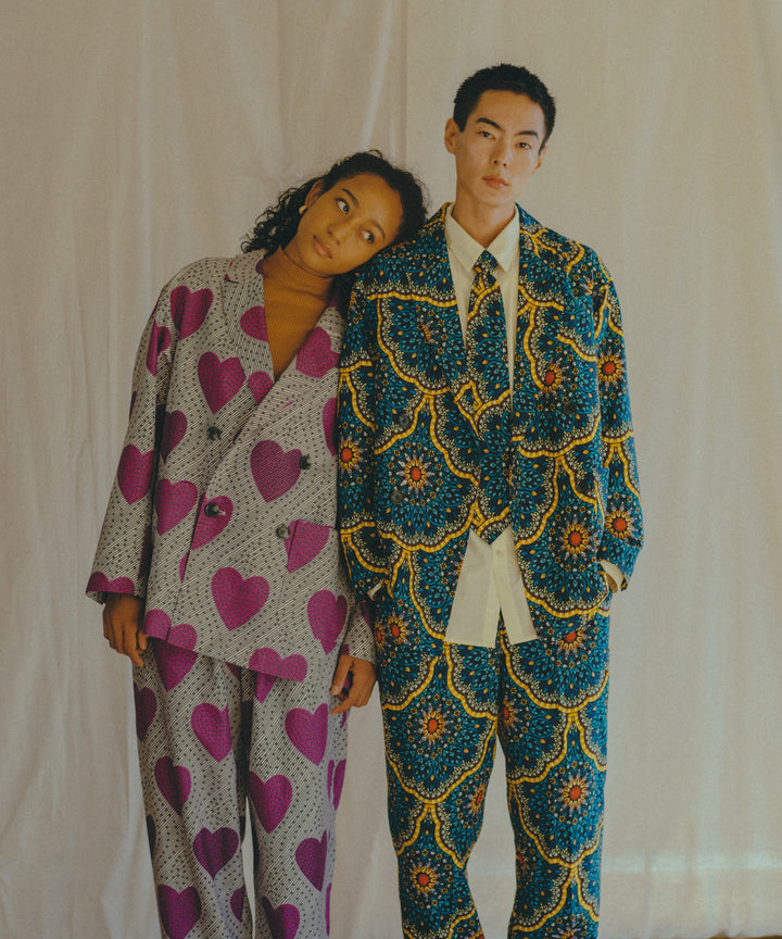 AFRICA PEAKED LAPEL DOUBLE JACKET(129/LOVE BOMB)