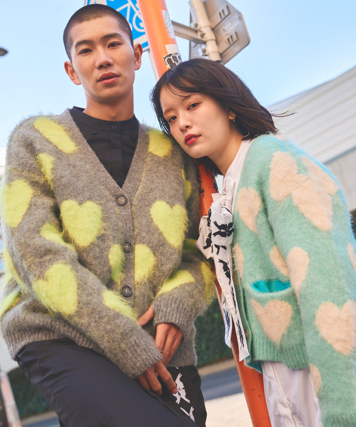 LOVE BOMB BRUSHED KINT CARDIGAN