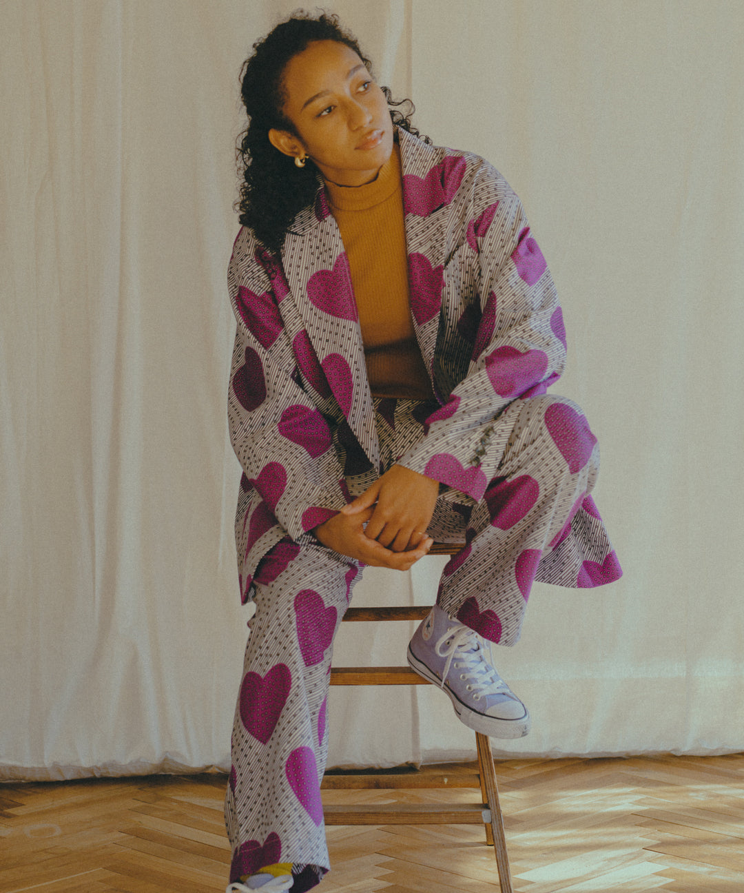 AFRICA PEAKED LAPEL DOUBLE JACKET(129/LOVE BOMB)