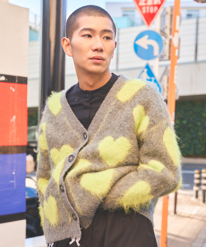 LOVE BOMB BRUSHED KINT CARDIGAN