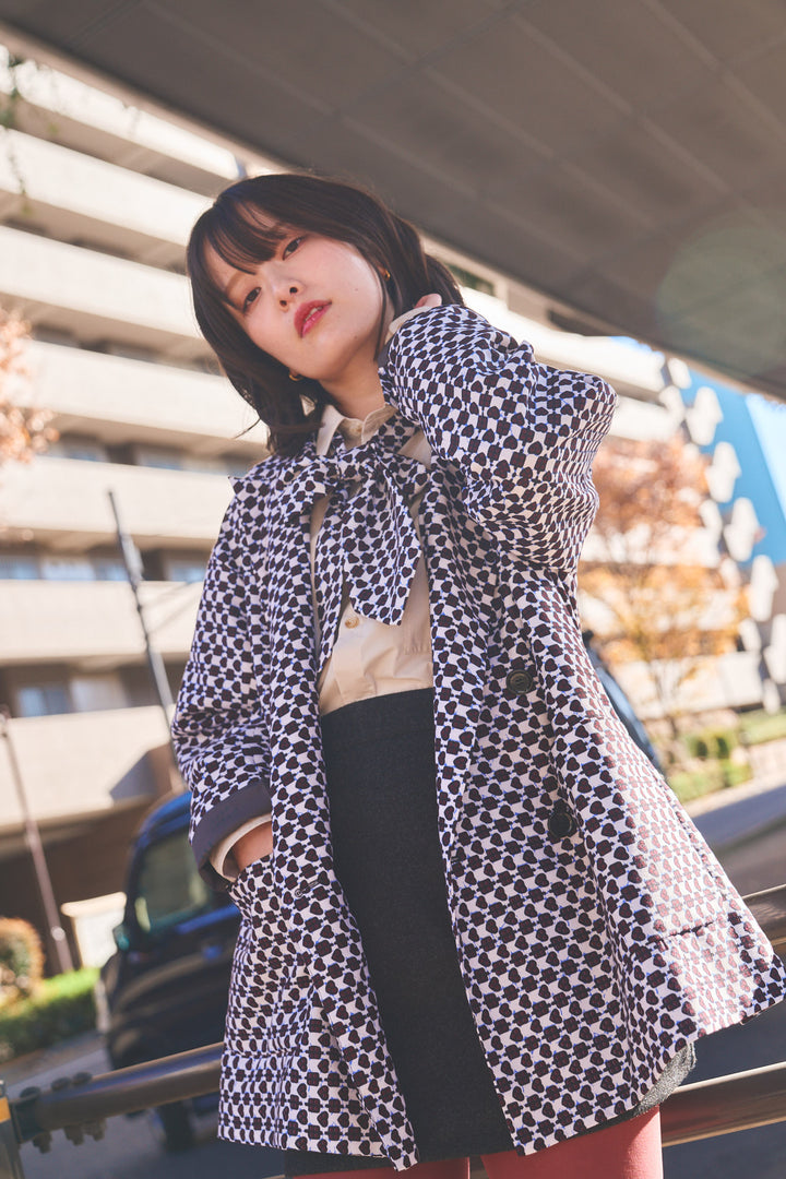 AFRICA PEAKED LAPEL DOUBLE JACKET