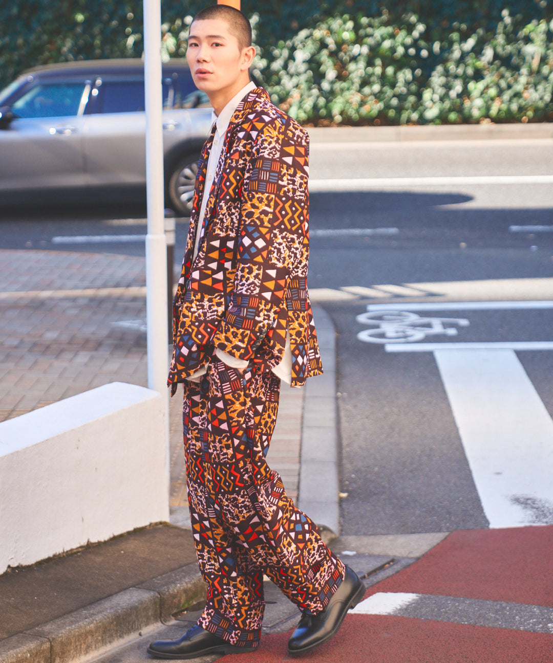 AFRICA ROLLUP PANTS/AFRICAN PATCHWORK(BROWN)