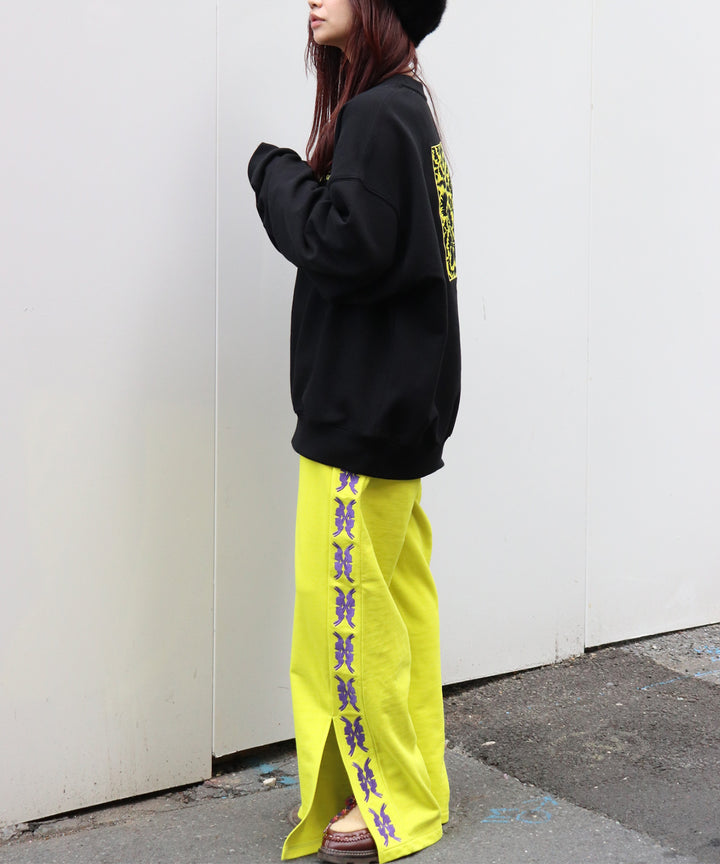 lucky charm motif Jersey line pants -2