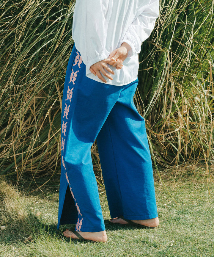 lucky charm motif Jersey line pants
