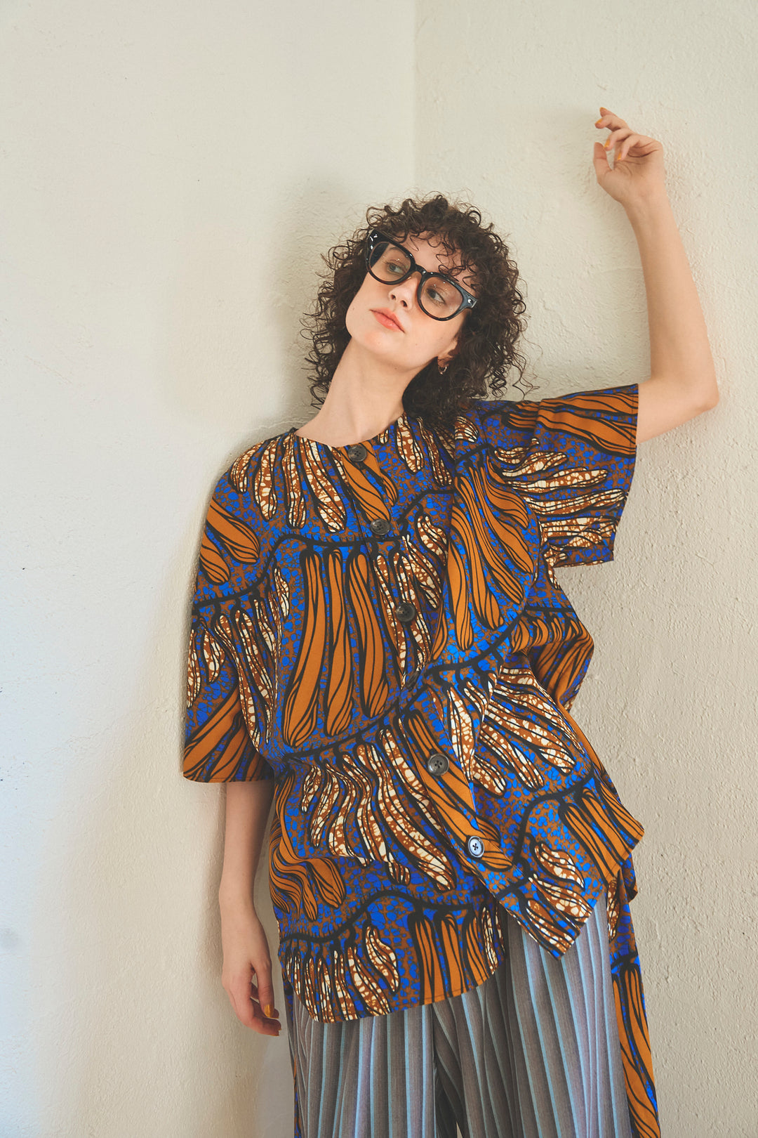 Africa collarless half sleeve shirt - LONG