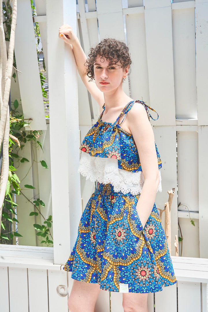 multiway lace bustier & short pants