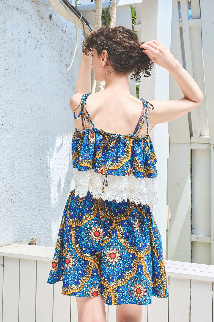 multiway lace bustier & short pants