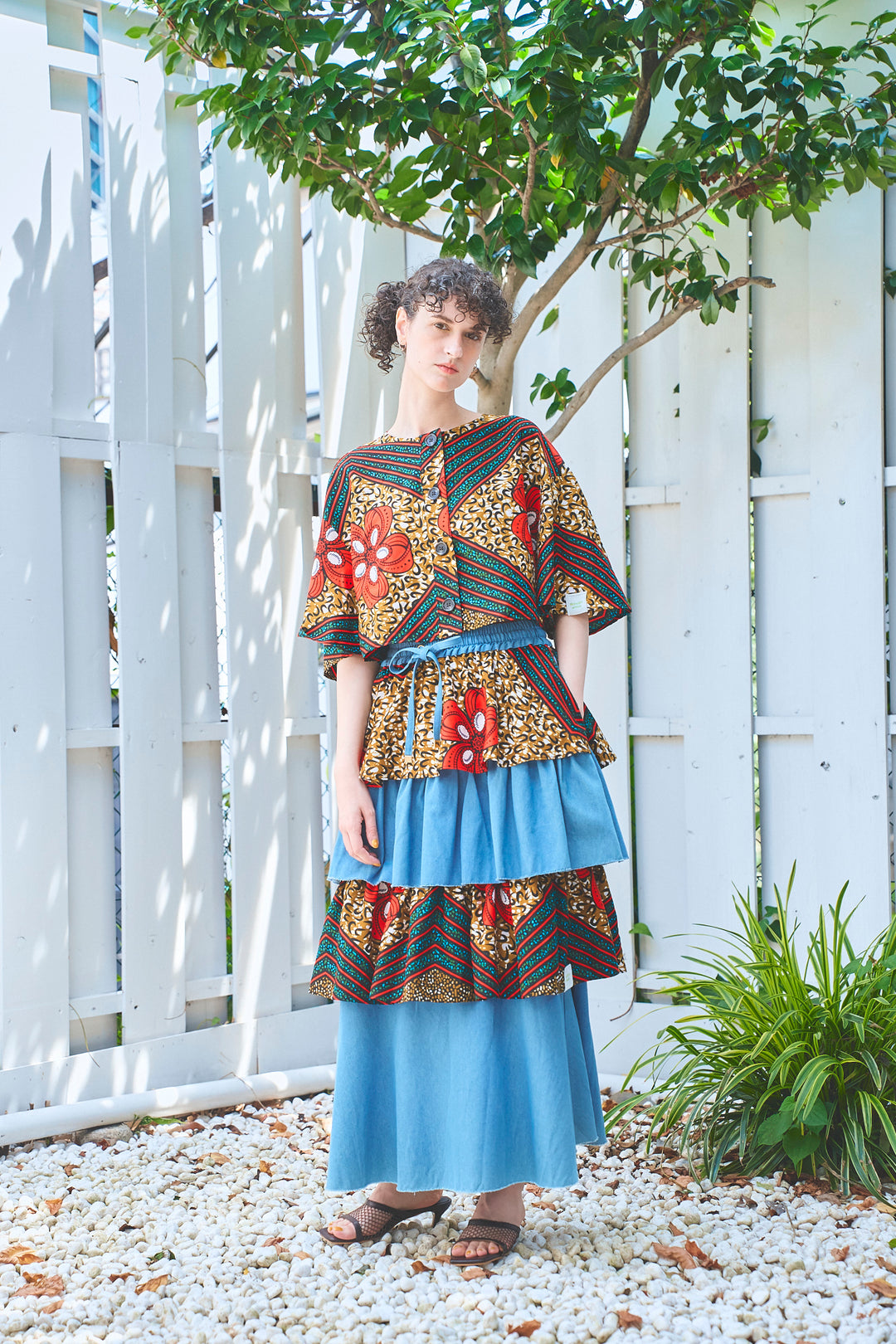 Africa collarless half sleeve shirt - SHORT