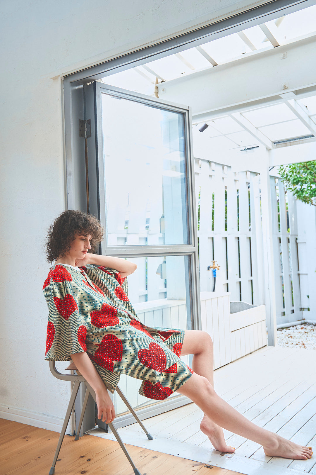 Africa collarless half sleeve shirt - LONG