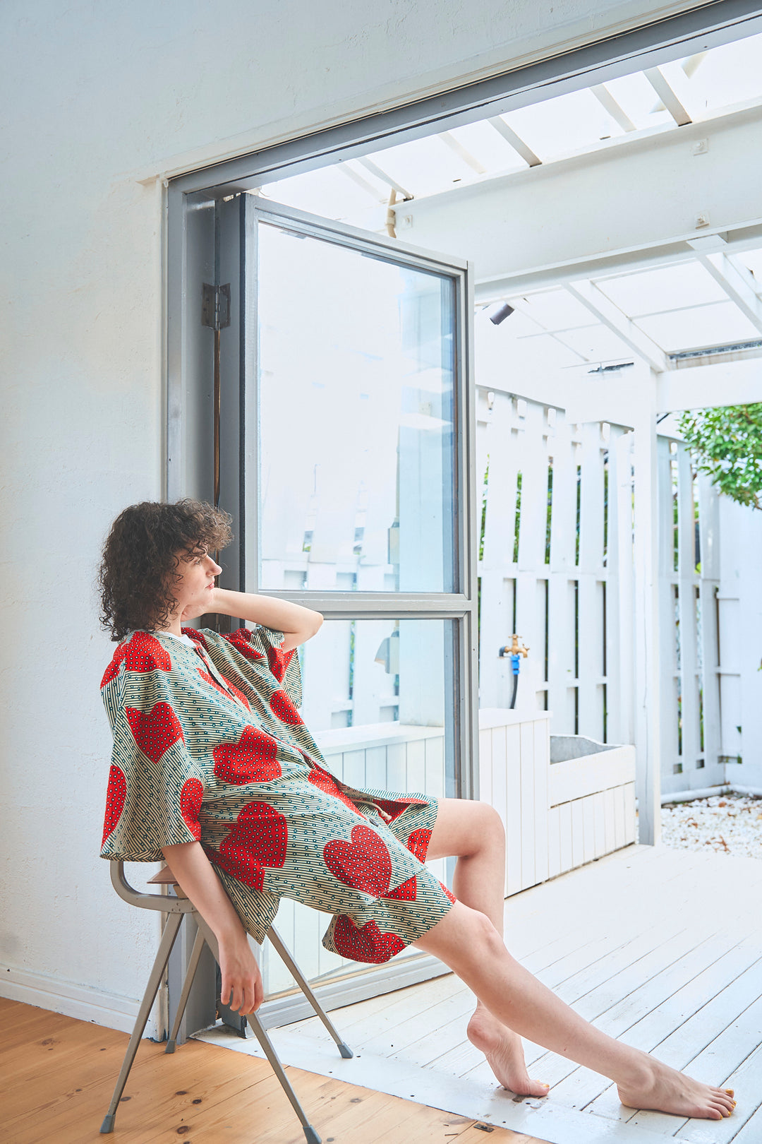 Africa collarless half sleeve shirt - LONG