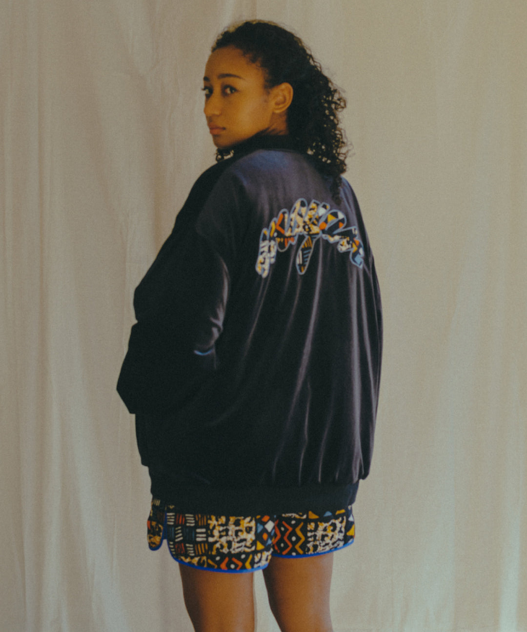 AFRICA REVERSIBLE VELOUR BLOUSON