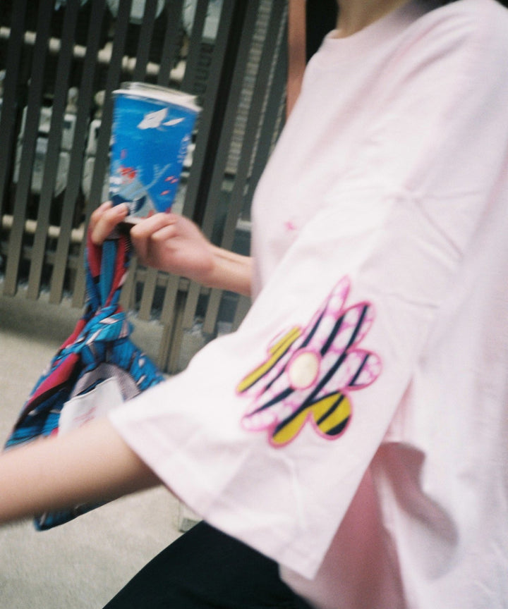 flower patch embroidery T-shirt