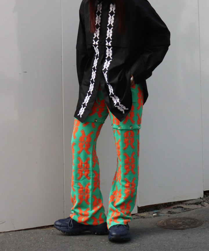 lucky charm motif multi way knit pants