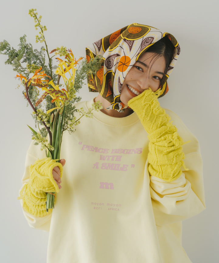 バンダナセットロゴ裏毛プルオーバー(YELLOW)