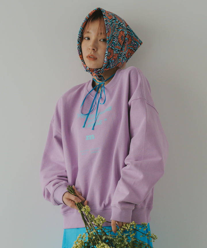 バンダナセットロゴ裏毛プルオーバー(PURPLE)