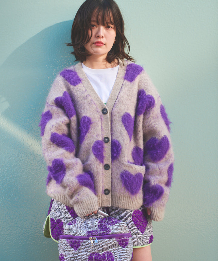 LOVE BOMB BRUSHED KINT CARDIGAN