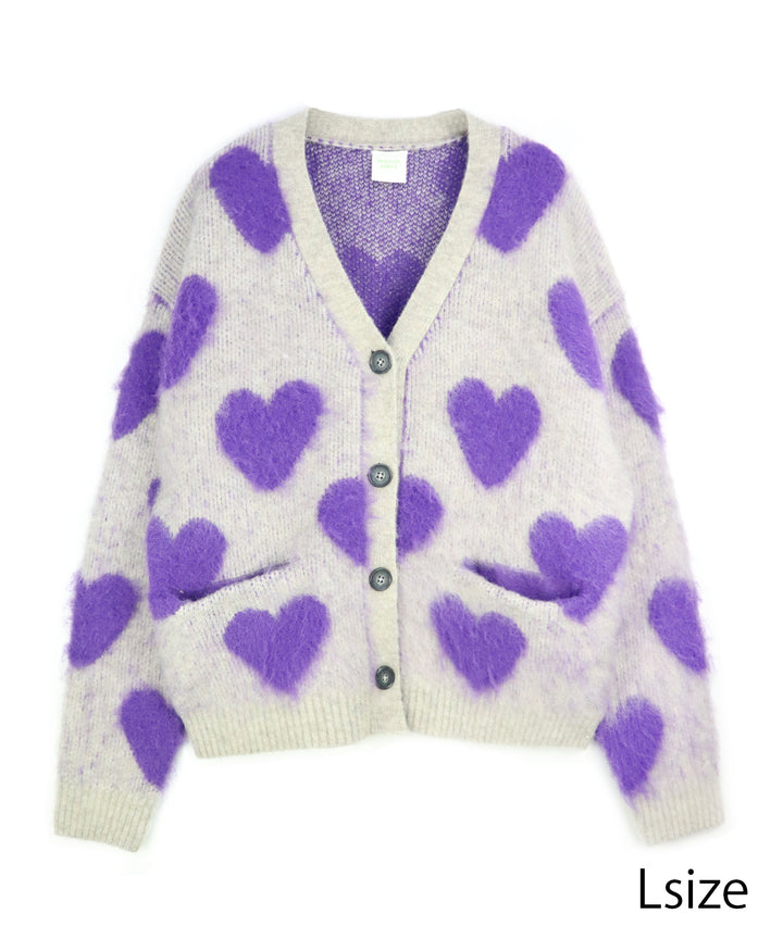 LOVE BOMB BRUSHED KINT CARDIGAN
