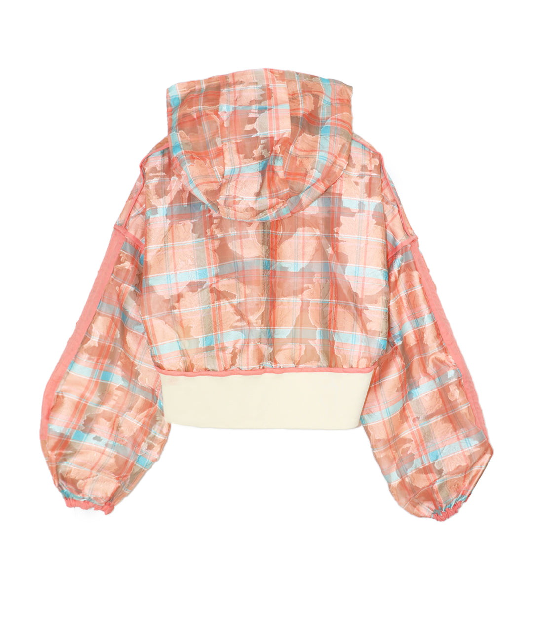 opal sheer check short blouson