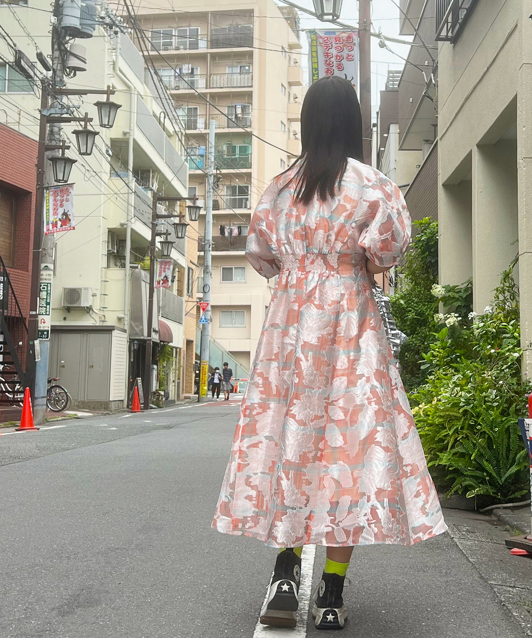 opal sheer check dress
